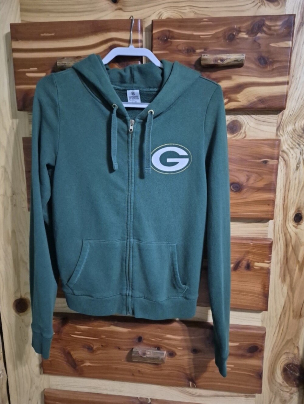 Victoria's Secret Green Full-Zip Hoodie Jacket